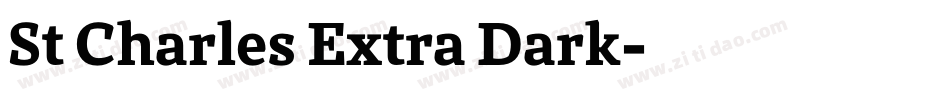 St Charles Extra Dark字体转换